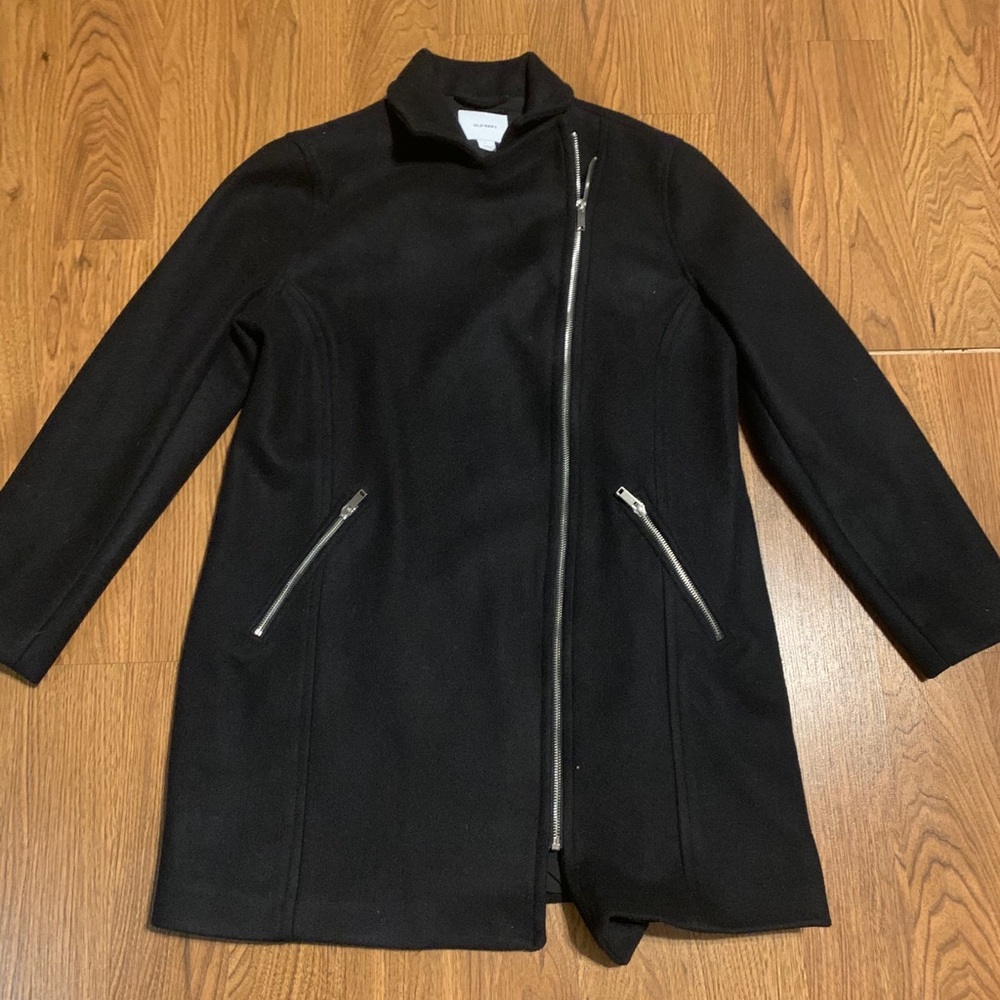 Old Navy Black Long Moro Jacket